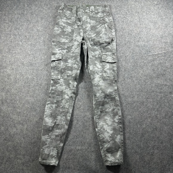 SPANX Pants - Spanx Stretch Twill Ankle Cargo Jogger Pants Womens Medium Stone Wash‎ Camo